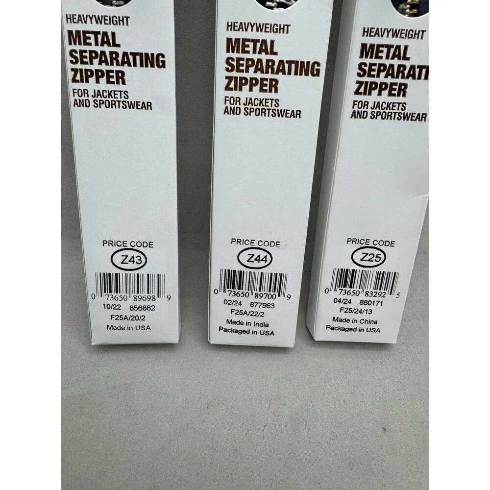 Zippers Lot of 3 Separating 20